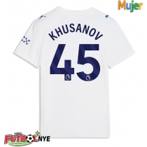Camiseta Manchester City Abdukodir Khusanov #45 Tercera Equipación para mujer 2026-27 manga corta